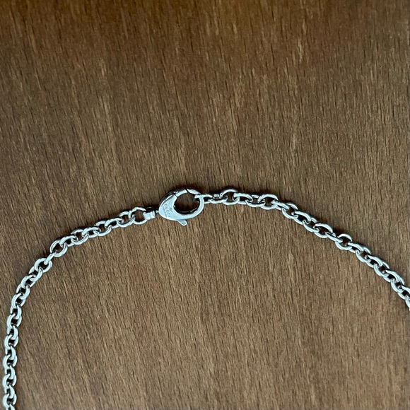 Gucci 925 Sterling Silver “GG” Logo Pendant Interlocking Chain Necklace - Picture 4 of 12